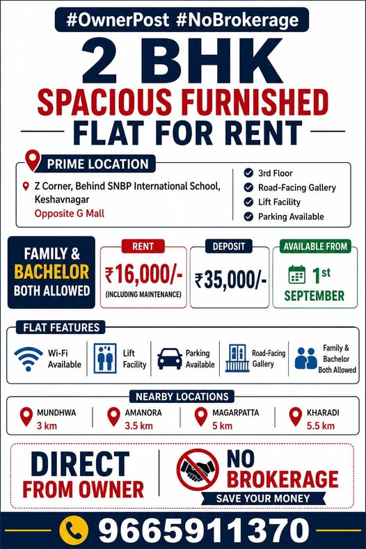 2BHK Full house in Keshavnagar, Pune